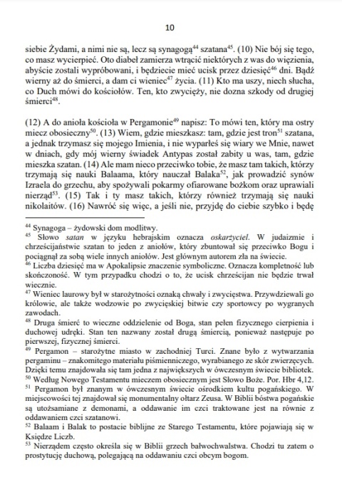 Apokalipsa Jana. Biblia Hosanna. Przekład dosłowny z komentarzem.