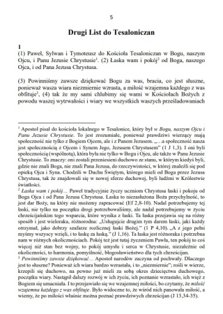 Drugi List do Tesaloniczan. Biblia Hosanna. Przekład dosłowny z komentarzem.