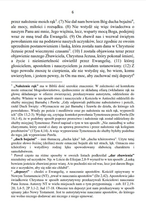 Drugi List do Tymoteusza. Biblia Hosanna. Przekład dosłowny z komentarzem.